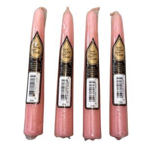 General Wax Co Taper Candles Pink Hand Dipped Lot Of 4 Pink 5.5" Tall USA